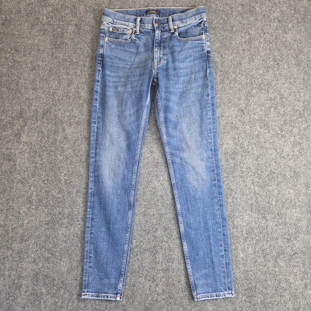 Polo Ralph Lauren Tompkins Mid Rise Skinny‎ Womens 26W X 29L Blue Denim Jeans